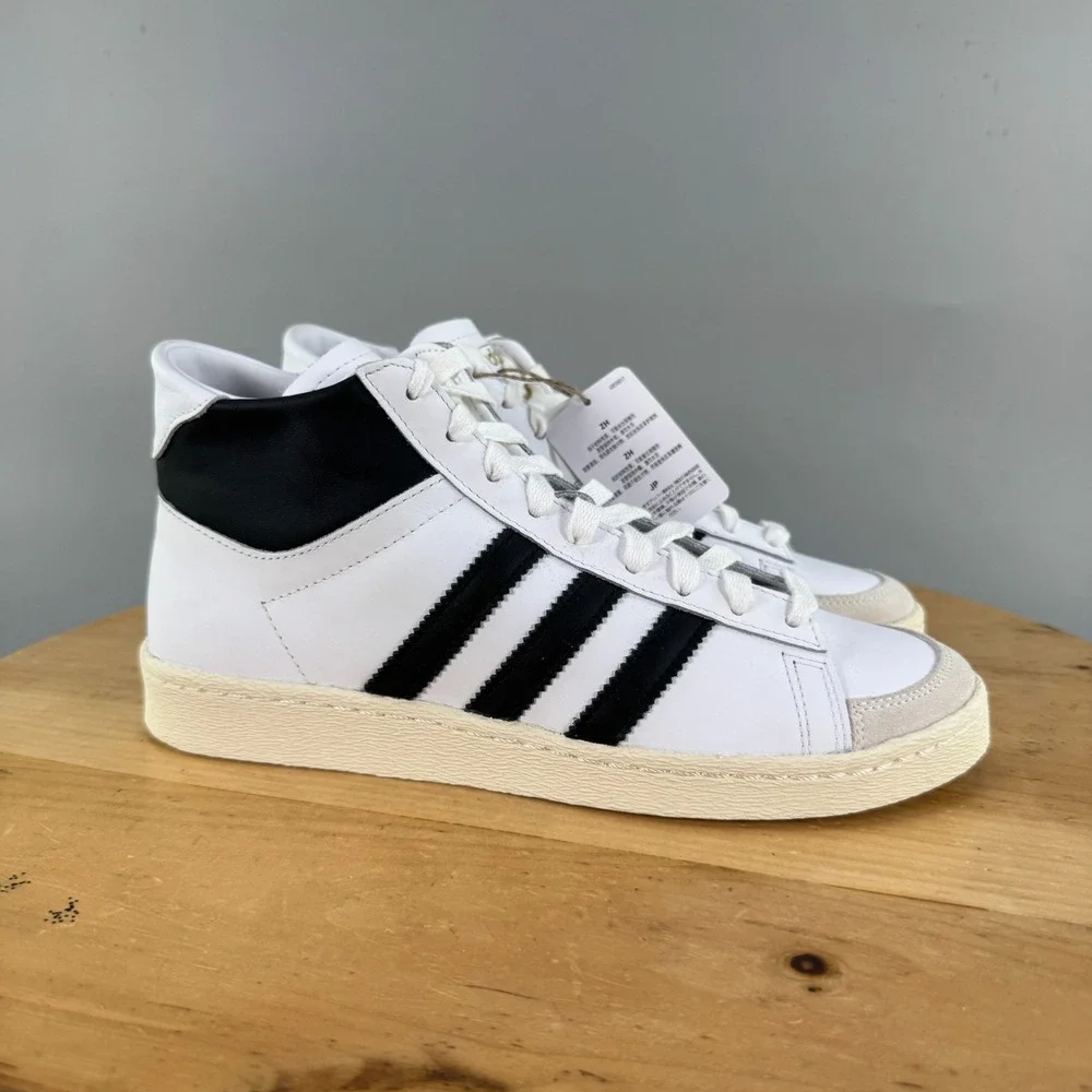 Mens 7.5 / Womens 8.5 - Adidas Jabbar High White Black Basketball Shoes NEW
